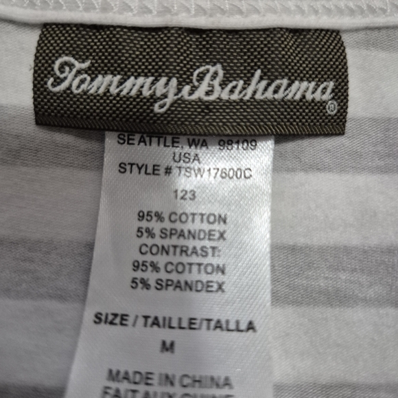 TOMMY BAHAMA BROWN AND WHITE STRIPES  SLEEVELESS MAXI DRESS..SIZE:M - Picture 2 of 10